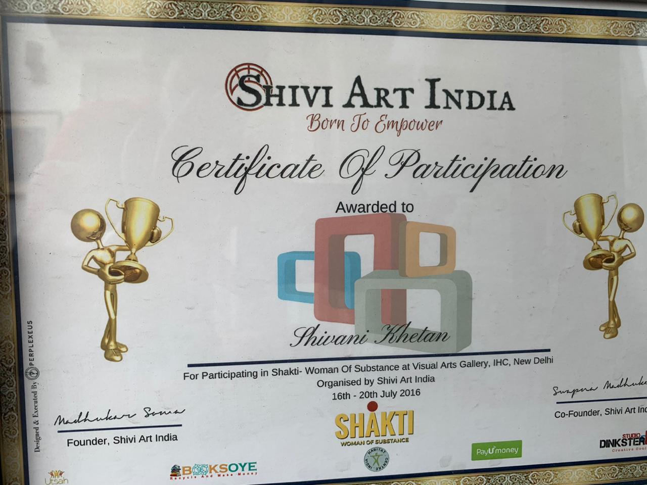 Certificate of participation